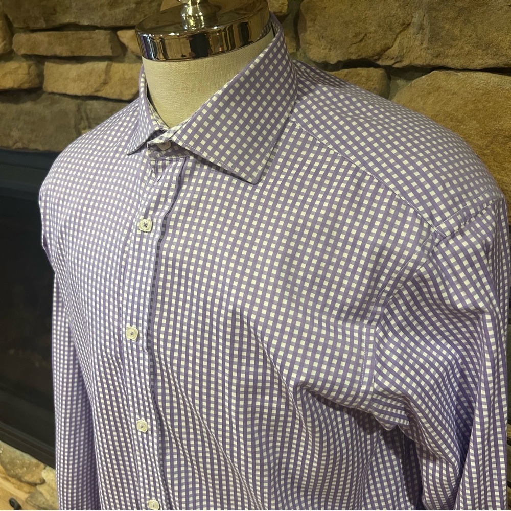 Elegant‎ Purple Bugatchi Men's Dress Shirt men’s size large